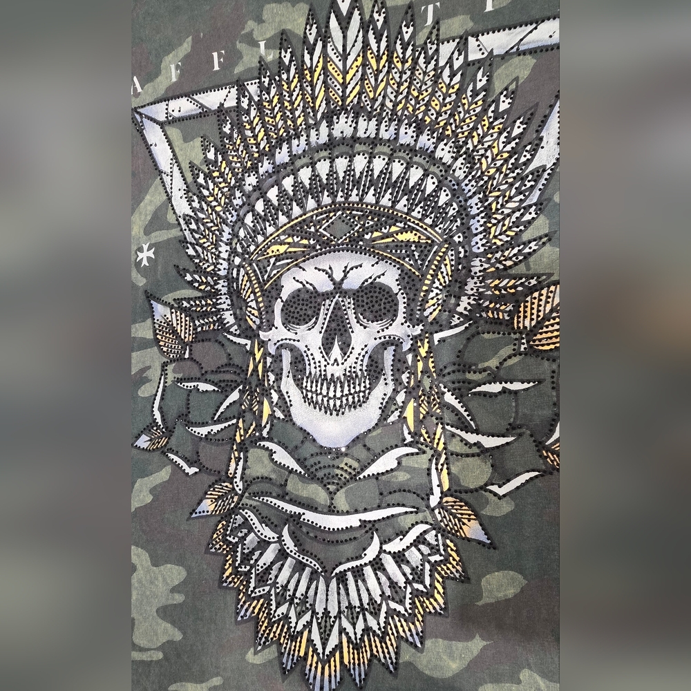 Affliction Black Label Ironhorse Tribe Tshirt Size Medium - Picture 2 of 7